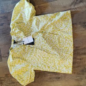 Who What Wear Puff Sleeve Leopard Top